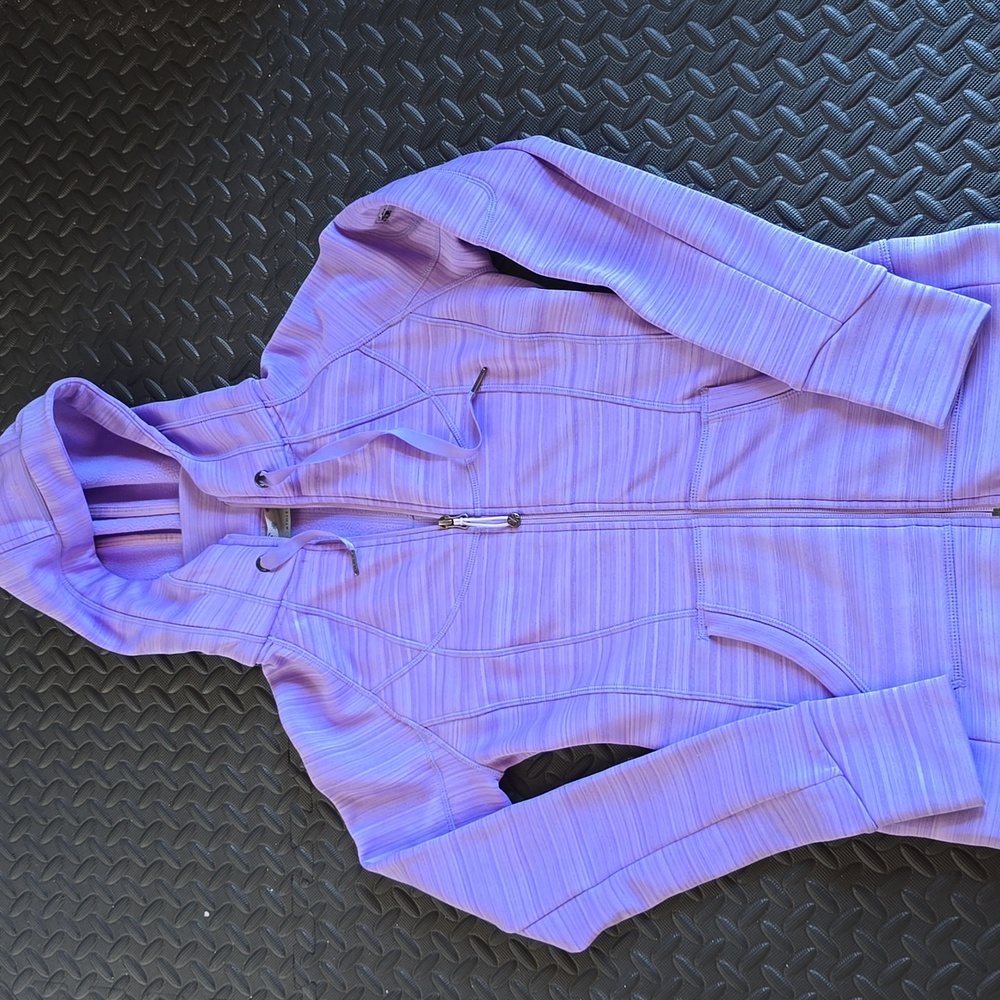 Athleta Striped Strength Violet Hoodie- S